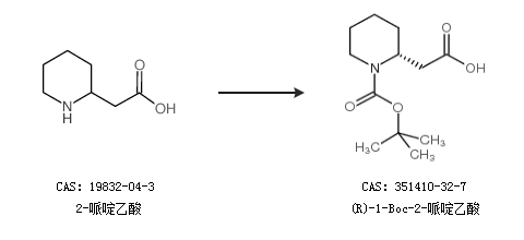 (R)-1-Boc-2-哌啶乙酸的合成路線及哌啶乙醇相關應用